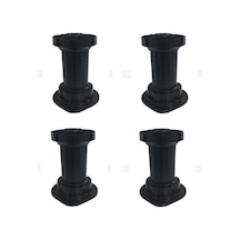 Ayarlı Beyaz Baza Ayağı Siyah 10/15 Cm 4 Adet Diğer