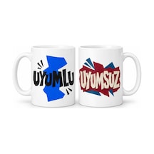 Uyumlu Uyumsuz 2 Li Porselen Kupa Seti - Model 708 Diğer