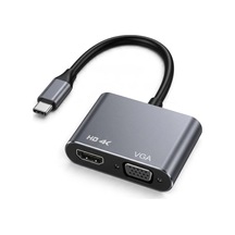 Fully 2 İn 1 Type-c To Hdmı 4k +vga Çok Fonksiyonlu Hub