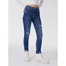 Natalie Skinny Fit Pantolon Lacivert