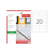 Tanex TW-2020 26x95mm Kuşe Laser Etiket 100 Lü Paket
