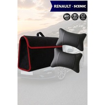 Renault Scenic Uyumlu Siyah Renk Bagaj Çantası Koltuk Yastığı Lüks Model