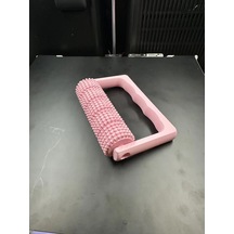 Bezos 3d Baskı Tutamaklı Masaj Rulosu Bacak Ayak Ve Sırt Masaj Aleti Dikenli Yüzeyli El Masaj Rulosu Pembe Ventra
