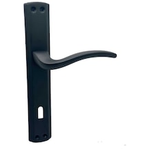 Trim Mat Siyah Lüx Aynalı Oda Kapı Kolu 1 Takım