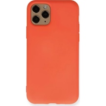 Newface Apple Apple iPhone Uyumlu  11 Pro Kılıf Nano İçi Kadife Silikon - Turuncu