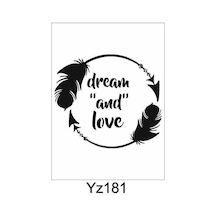 Yazı Desenler Stencil Şablon 25X25 Yz-181