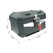 Gp Kompozit Base Universal 27 Lt Alüminyum Motosiklet Çantası Siyah Diğer