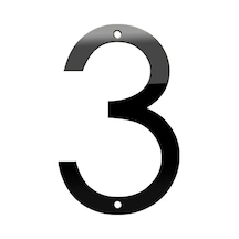 Tenfowee 5 İnç Paslanmaz Çelik 3d Ev Numara Sayı 3 - Siyah Kaplama, Hava Ve Isı Dayanıklı Modern Ev İmzası