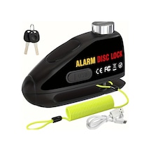 Oldfriend Siyah Motosiklet Disk Fren Alarm Kilidi 110db Titreşim Sensörü Usb Type-c Hızlı Şarj