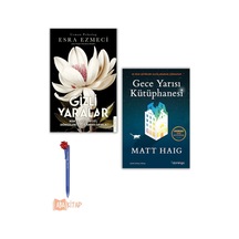 1. Gizli Yaralar - Esra Ezmeci, 2. Gece Yarısı Kütüphanesi - Matt Haig, Kalem Hediyeli