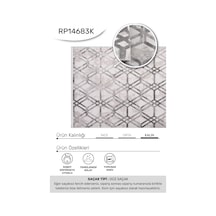 Anatolıa Halı Pina- Gri- Özel Ölçü-kolay Temizlenebilir