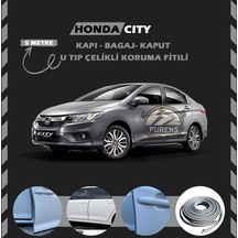Honda City Oto Araç Kapı Koruma Fitili 5 Metre Parlak Gri Renk