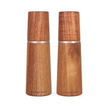 Marlow Acacia Ahşap Tuz Değirmeni Ve Karabiber Değirmeni, 2'li Set, Akasya Ağacı, 18,5 Cm, Baharat Değirmeni, Geleneksel Ayarlanabilir Değirmen Seti, Seramik Değirmenli, H322225 Çok Renkli