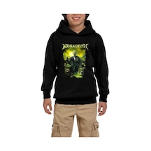 Zepplin Giyim Megadeth Waste Profit Siyah Çocuk Kapşonlu Sweatshirt