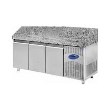 Csa Karacasan 615 Lt 200x80x108 Cm Üç Kapılı Pizza Hazırlık Buzdolabı 304 Çelik