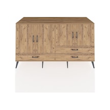 Kronos Konsol 5 Raflı 3 Çekmeceli 4 Kapaklı 176x59x99 Çam-çam Çam-çam