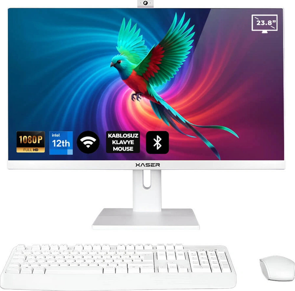 Xaser XS154 i5-12400 8 GB 512 GB SSD 23.8" Free Dos AIO Masaüstü Bilgisayar