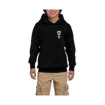 Zepplin Giyim Ghostemane Logo Siyah Çocuk Kapşonlu Sweatshirt