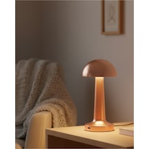 Bronz Dokunmatik Masa Lambası 3 Renk Led Şarjlı Kablosuz Usb Çıkışlı - Karışık