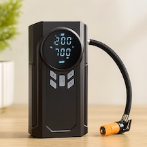 Akü Takviyeli 4-in-1 Kompresörlü Hava Pompası 12v, Dijital Ekran
