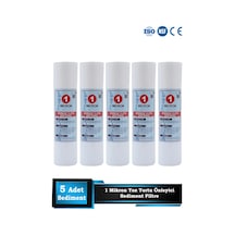 Sumarkt Açık Kasa Su Arıtma Cihazı 10 Inç 1 Mikron Sediment Spun Filtre 5 Adet