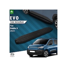 S-dizayn Fiat Doblo 3 Uzun Şase Evo Siyah Yan Basamak 213 Cm 2023 Üzeri A+ Kalite