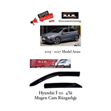 Hyundai i20 2015 - 2017 Model 4'Lü Mugen Cam Rüzgarlığı
