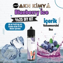 Bluberry Ice Yoğun Dıy Kit Yabanmersini Buz Gıda Aroması %25 Oranda Aroma İçerir Hazır Değildir 60 Ml