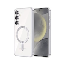 Samsung Galaxy  Uyumlu  S24 Kılıf Kross Magneticsafe Kapak - Titan Gri