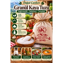 Doğal Çankırı Granül Kaya Tuzu 10 Kg İri Taneli Değirmenlik Salamura Turşuluk Çok Renkli