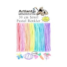 Şönil Pastel Renkler 30 Cm 25 Li 1 Paket Pastel Renkli Tüylü Tel Peluş Tel 30 Cm Elişi Okul Projeleri Süsleme