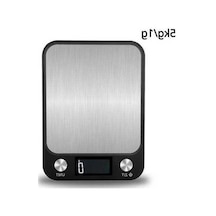 Ulzyvf Yeni Tasarım Createtech Tartı, Paslanmaz Çelik, 5kg, Kahve Ve Mutfak İçin Siyah