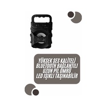Zenvia Kablosuz Bluetooth Hoparlör Ses Bombası Rgb Işıklı Taşınabilir Yüksek Ses Kaliteli Znv2026