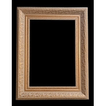 A4 Fotoğraf Resim Belge Diploma Sertifika Çerçevesi 21x30 Gerçek Cam Dekoratif Krem Gold Çerçeve