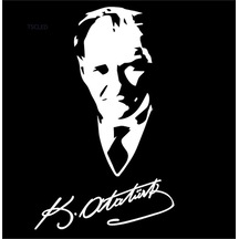 Oto Sticker Atatürk Imzalı Cam Stickeri 32X18Cm (468040823)