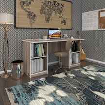 Kenzlife Ofis Masası Pat Morita Crd 75 170 60 Raflı Dolap Çiftli Şeritli Bilgisayar Çalışma Masası Beyaz