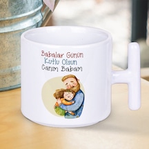 Babalar Günün Kutlu Olsun Canım Babam Baskılı Babalar Gününe Özel Hediyelik T Kupa Bardak Beyaz