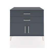 Hyperion Şifonyer 2 Çekmeceli 2 Kapaklı 88x44x80 Antrasit-ant... Antrasit