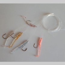 Aldos Silikon At Çek Takımı, Silikon Balıklı Çapari 3,5cm Karışık 2 Adet