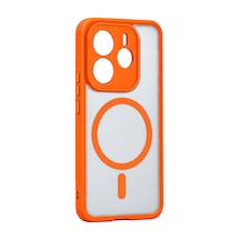 Xiaomi Redmi Note 14 4g Loji Magsafe Kapak - Turuncu Çok Renkli