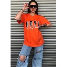 Kozia Outdoors Malkoçbey Baskılı Oversize Unisex T-şhirt Oranjj Oranj