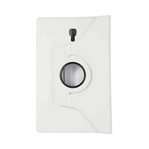 Aksesuarcim A Sm-t590 T595 İle Uyumlu Kılıfı Suni Deri 2 Farklı Stand Olabilen Darbe Korumalı 360 Dönebilen Tablet Kılıfı Beyaz Sku: Zeusb0fhj17s4t Arka Kapak
