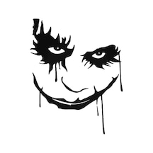 Joker Yüzü Maske Oto Motor Laptop Duvar Folyo Sticker 25 X 30 Cm
