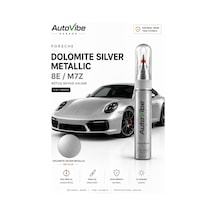 Porsche Dolomite Silver Metallic M7p Rötuş Boya Kalemi 2'si 1 Arada  Renk Uyumlu