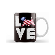 Love West Highland Terrier Westie Us American Flag Dog Breed Kupa Bardak Porselen Karışık