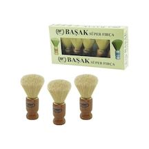 Başak Süper Fırça L-128 Berber Büyük Sakal Fırçası Ahşap Saplı Lüx - 6'li Paket