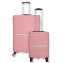 Gbag Pp Kırılmaz 2li Valiz Set Büyük Ve Kabinboy Bavul Açık Pembe