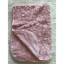 Biberon Baskılı Kışlık Golden Battaniye 100 120cm Pembe