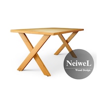 Neiwel Koen Doğal Ahşap Mutfak Ve Yemek Masası-80-260 Açık Ceviz