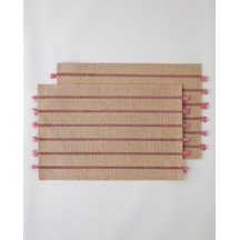 English Home Fringe Jüt 2'li Amerikan Servis 30x45 Cm Pembe Pembe